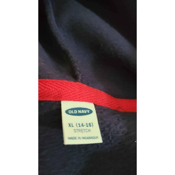 Old Navy Boys Colorblock Quarter Zip Fleece Pullover Hoodie XL (14-16) NWT - Picture 2 of 4